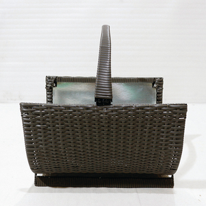 Panier en rotin synthétique Artex Dong Thap, porte-revues avec intérieur en zinc et poignée K/D - Product Image 2