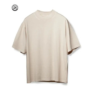 เสื้อยืดผ้าฝ้ายถักสองชั้นสำหรับผู้ชายเสื้อแนวสตรีทแวร์ผ้า100% โอเวอร์ไซส์คุณภาพระดับพรีเมียม - Product Image 5