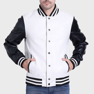 Veste de baseball sur mesure OEM, vêtements d'extérieur pour hommes, vestes universitaires, logo personnalisé, broderie en chenille, veste universitaire - Product Image 3