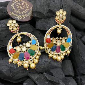 Pendientes tradicionales de moda con aspecto de piedras reales para boda, compromiso, fiesta, aniversario de moda para mujer - Product Image 2