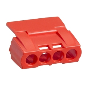 Per SCHNEIDER ELECTRIC 13588 Copertura Protettiva Kaedra Rossa per Morsettiere a 4 Fori - Product Image 1