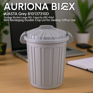 Bidone (46Lt) Teo avec couvercle à double clip AURORA Grigio 810137310D - Product Image 3