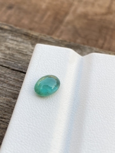 8x6 MM naturel zambien émeraude ovale forme Cabochon pierre avec bonne qualité de couleur pierre précieuse en vrac pour la fabrication de bijoux 1.21 carats - Product Image 5