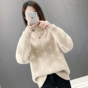 Laine qualité pull femmes automne hiver lâche tricoté nouvelle couleur différentes femmes chandails en gros femmes chandails - Product Image 4