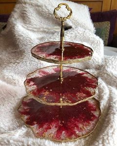 DIY ถาดผลไม้รูปทรงกลม3ชั้นแม่พิมพ์ซิลิโคนสำหรับเรซินอาร์ต - Product Image 4