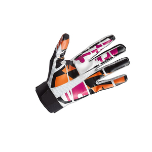 Precio al por mayor Guantes de fútbol americano Diseño de cuero súper pegajoso con impresión de logotipo personalizado El mejor agarre para uso deportivo - Product Image 6