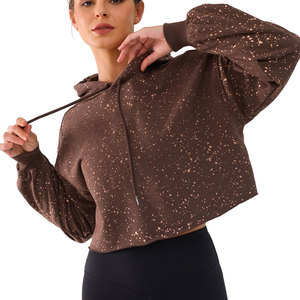 Ropa de calle Venta caliente Mujeres Crop Top Sudaderas con capucha Hecho en material de alta calidad Mujeres Crop Top Sudaderas con capucha - Product Image 5