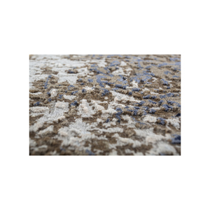 พรมขนสัตว์และไหมไผ่ถักมือสีเบจและสีน้ำตาล ขนาด 9x12 ฟุต รูปทรงสี่เหลี่ยมผืนผ้า สำหรับห้องนั่งเล่นหรือทางเดินในบ้าน-Srb(7113) - Product Image 3