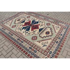 Kazak พรมตุรกีวินเทจผ้าขนแกะสี่เหลี่ยมขนาด9x12ดีไซน์คลาสสิกสำหรับห้องโถง - Product Image 2