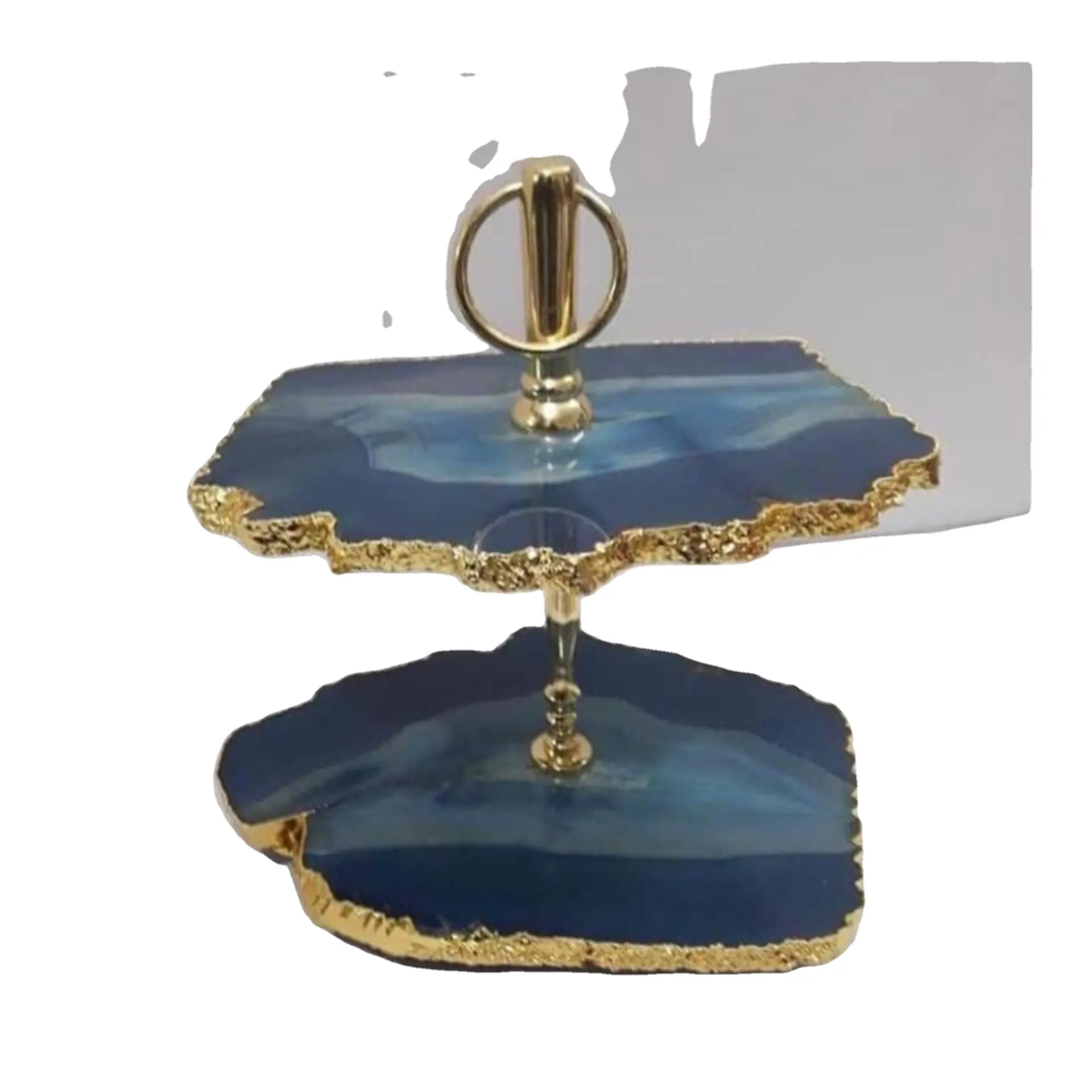 Classic Folding Cake Stand 2Tier for Wedding Parties Hot Sale Blue Resin Cake Tools Round Plate Best Quality at Best price