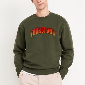 Vente chaude sur mesure pull à col rond blanc lourd 100% coton personnalisé brodé Logo Basics sweat à capuche et sweat-shirt - Product Image 1