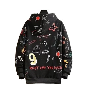 Sweats à capuche personnalisés de haute qualité Impression lourde Mode Pull Over Hoodies Hommes Loose Casual Hoodies Hommes - Product Image 2