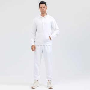 Ensemble de vêtements d'hiver chauds pour hommes Sweat-shirt à capuche et pantalon 100% coton Survêtement - Product Image 3