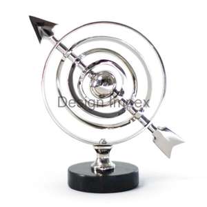 Geometric Accent Home Decor Interior Items Metal Decorative Elegant Circular <b>Globe</b> Model With Base Home Office Collectable Gift - Product Image 5