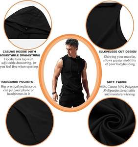 Chaleco deportivo sin mangas para hombre, camiseta sin mangas para entrenamiento de gimnasio, ropa deportiva transpirable de secado rápido para correr y entrenar - Product Image 5