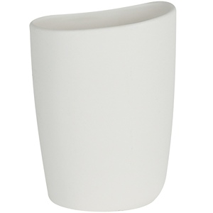 Portaspazzolino in gres Spirella 'Etna' bianco, 9,5 x 7 x 12,5 cm - Product Image 1
