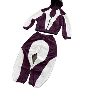 2026 Custom Men's Hooded Drawstring <b>Jogger</b> Set Track Suit <b>Polyester</b> Windbreaker Shorts Two Piece Streetwear Lightweight Summer - Product Image 6