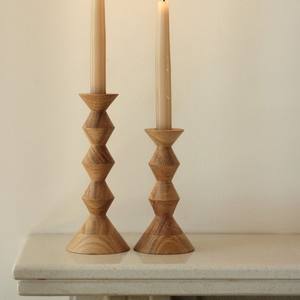 ชุดเทียนขนาดใหญ่2ชิ้นวัสดุไม้มะม่วง - Product Image 6