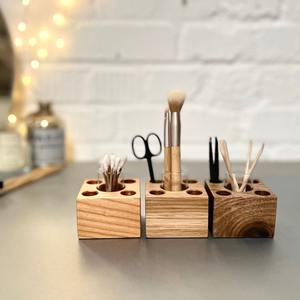 Soporte para brochas de maquillaje de mármol Natural de lujo a la moda, taza organizadora para tocador, soporte para cosméticos de piedra duradera, decoración elegante para el hogar - Product Image 4