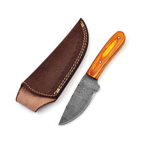 Couteau chirurgical en acier inoxydable fait main sur mesure OEM, pointe tombante, manche en bois de Pakka, étui en cuir, utilisation en chirurgie générale, CE - Product Image 1