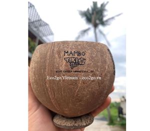 Vietnam Custom Reusable Coconut <b>Cups</b>/Coconut <b>Cups</b> Shell with Lid/Coconut Drinking <b>Cup</b> From Eco2go Vietnam - Product Image 2