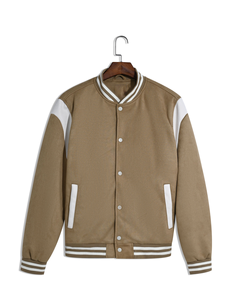 Vêtement d'hiver pour homme de haute qualité, style streetwear, col montant, séchage rapide, nylon suédé, fermeture éclair, motif uni, service OEM, devant - Product Image 1