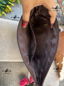 Bolso de mano de cuero de vaca auténtico para mujer, bandolera bohemia de mano tallada con herramientas, de Color turquesa, superventas - Product Image 6