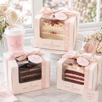 Boîtes à gâteaux personnalisées AT PACK avec fenêtre, emballages de pâtisserie haut de gamme pour gâteaux, pâtisseries et emballages cadeaux