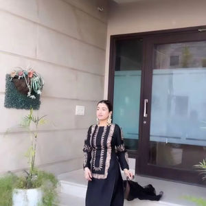 Women Designer Party Wear Faux Georgette Heavy Thread Embroidery and 4 Side Lace Border Top Palazzo and Dupatta Set - Product Image 1