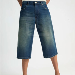 กางเกงยีนส์ขาสั้นผู้ชายสีตัดกัน ผลิตในปากีสถาน คุณภาพสูง สวมใส่สบาย - Product Image 2