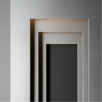 Applique murale extérieure rectangulaire moderne vintage en aluminium noir à intensité variable, installation facile pour villa, maison, hôtel
