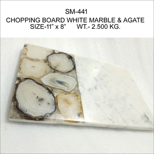 Planche à découper ronde en marbre blanc avec incrustation en laiton pour 2025 planches à découper de cuisine exquises dans une gamme de tailles et de modèles - Product Image 3
