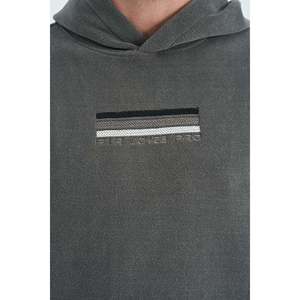 Sudadera Informal de Forro Polar Gris Oscuro para Hombre, Estilo Otoñal-Hern 88301 - Product Image 3