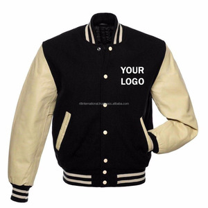 Chaqueta Varsity de Lana para Hombre con Mangas de Cuero, Chaqueta de Béisbol Universitaria Personalizada, Servicio OEM y ODM - Product Image 3
