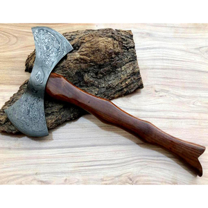 Custom Hand Forged Damascus Steel Functional <b>Axe</b> Viking <b>Axe</b> Tomahawk Hatchet <b>Axes</b> With Sheath - Product Image 6
