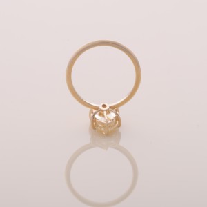 IGI Certified Marquise Cut Yellow Lab Grown Diamond Solitaire Engagement <b>Ring</b> in 14K Yellow / White & Rose Gold - Product Image 6