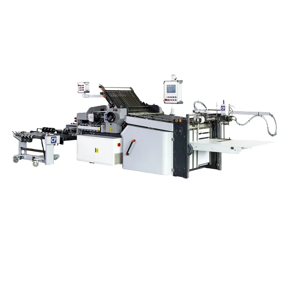 מפעל מוכר אוטומטי נייר מתקפל מכונת עם FlatPile מזין גבוהה מהירות חתימה מתקפל מכונת הדפסת גיליון