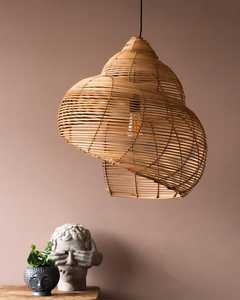 Fabriqué à la main éco-inspiré rustique décor à la maison intemporel Silhouette suspension durable matériaux de bambou naturel léger élégant - Product Image 4