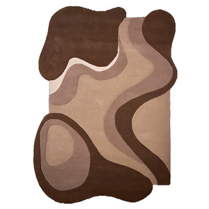 Alfombra de lana abstracta moderna, alfombra Irregular Multicolor hecha a mano de lujo para sala de estar y dormitorio, decoración de interiores, regalo de Navidad - Product Image 5