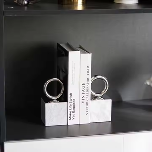 Modern Luxury Marble Bookends Home Decorations Office Study <b>Desk</b> <b>Ornaments</b> - Product Image 4