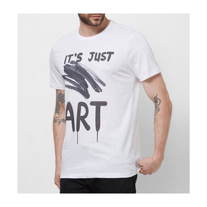 T-shirt en coton uni pour homme, tissu doux, basique, usage quotidien, personnalisation OEM - Product Image 1