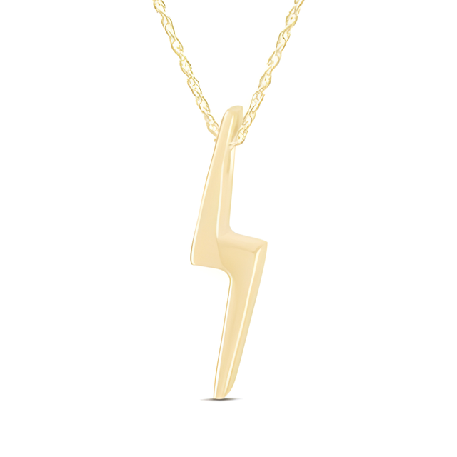 Wholesale Plain lightning Bolt Pendant Jewelry 925 Sterling Silver Gold Plated Thunder Choker Necklaces for Women