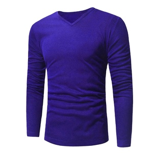 Camisetas de Hombre con Cuello en V, Personalizadas Directamente de Fábrica, Suaves, Lisas, de Tela Tri-Blend (20% Poliéster, 80% Algodón), para Uso Casual - Product Image 6