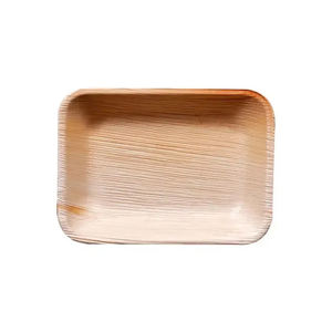 Plaques jetables en feuille de palmier rectangle de qualité supérieure Plateaux biodégradables étanches durables pour mariages et restaurants - Product Image 1