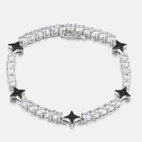 Collar Estrella Manufacturer con Colgante de Estrella de Circonita Cúbica Completa, Pulsera, Joyería Minimalista para Vendedores Online, Hombres y Mujeres