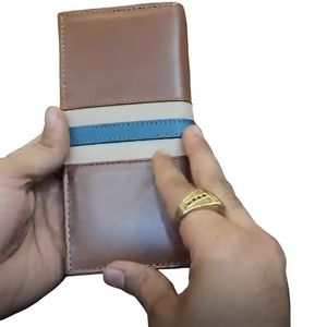 Cartera Larga de Cuero Premium para Hombre, Delgada, Bifold, con Funda para Chequera, Tarjetero Múltiple, Elegante Organizador de Documentos de Viaje, Negra - Product Image 5