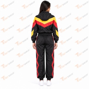 Tiierwear <b>Women</b> Outdoor Hooded Solid Tracksuit Set Zipper Jacket <b>Pants</b> 2 Piece Sporty Eco-Friendly Quick Dry 100% Polyester - Product Image 4
