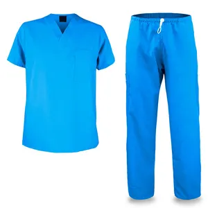OEM ODM Wholesale Medical Nursing Doctor Scrubs Sets Elastic Pockets Custom Medical High Quality Fabric 05% Discount Men's Scrub