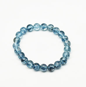 Bracelets en cristal de quartz bleu naturel 10 mm Guérison Chakra Gemstone Bracelet de créateur extensible Cadeau pour elle Bracelets unisexes - Product Image 3