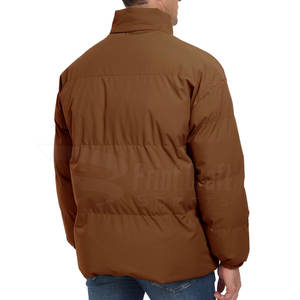 Chaqueta de burbujas impermeable y transpirable para hombre, cuello alto, estilo urbano de invierno, servicio OEM, material de nailon/poliéster - Product Image 3
